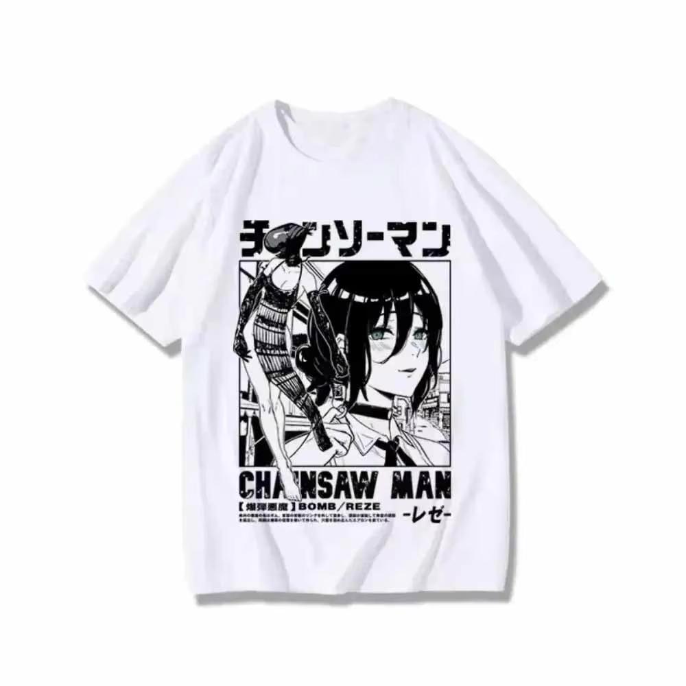 Street Anime Style T-Shirt Anime Chaoren Kurzarm Anime Fan Minderheit Baumwolle Mode Top Fan Geschenk Lässig Heißblütig Top