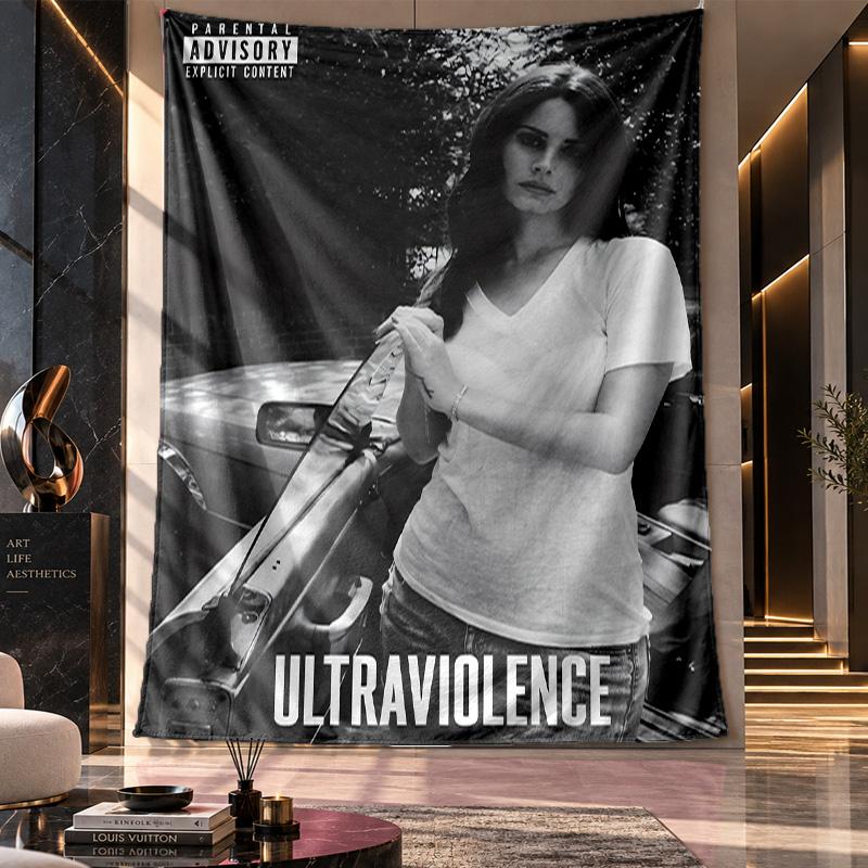 Wall Hanging Tapestry,Lana Del Rey Printed Fabric Backdrop For Dorm Room Party Decoration