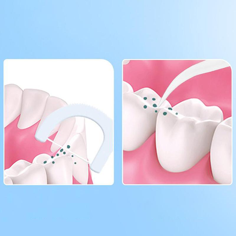 50Pcs/Box Dental Floss Picks Interdental Brush Disposable Teeth Picks Tooth Clean Oral Hygiene Care Tool