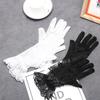 Wedding Black White Driving Sunscreen Short Mesh Gloves Lace Gloves Tulle Mittens Bridal Gloves