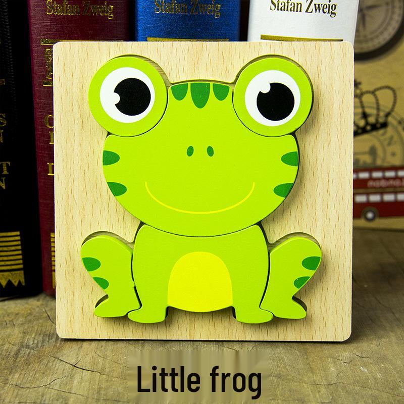 Animal 3D Wooden Jigsaw Puzzle Board for Toddlers (1-3 Years)