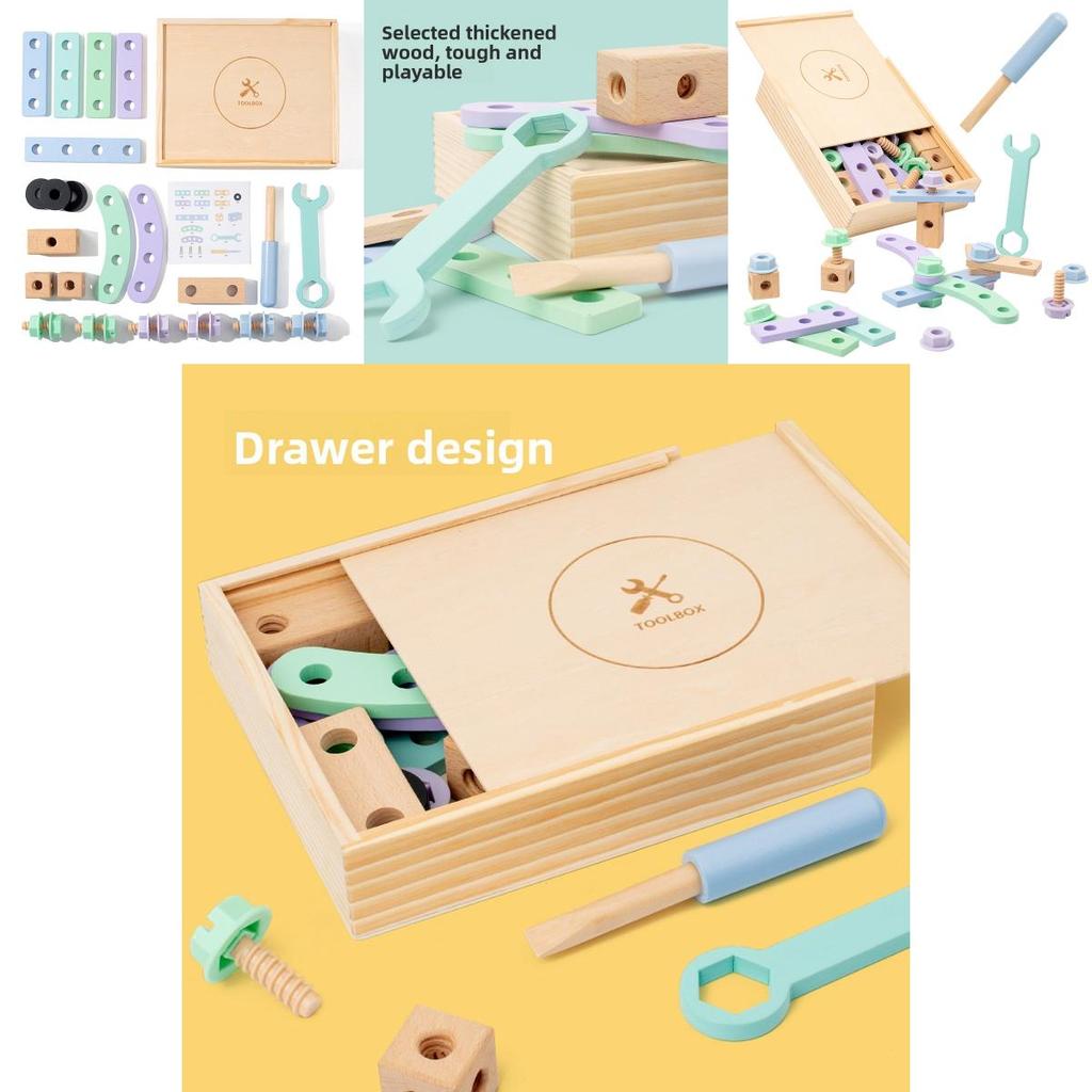 Tool Box For Kids Wooden Screwdriver Set Educational Toy For Early Learning