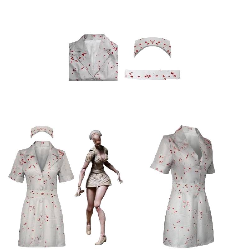 

Хилл Косплей Молчаливая Женщина Медсестра Сценические Костюмы и Ролевая Игра XS