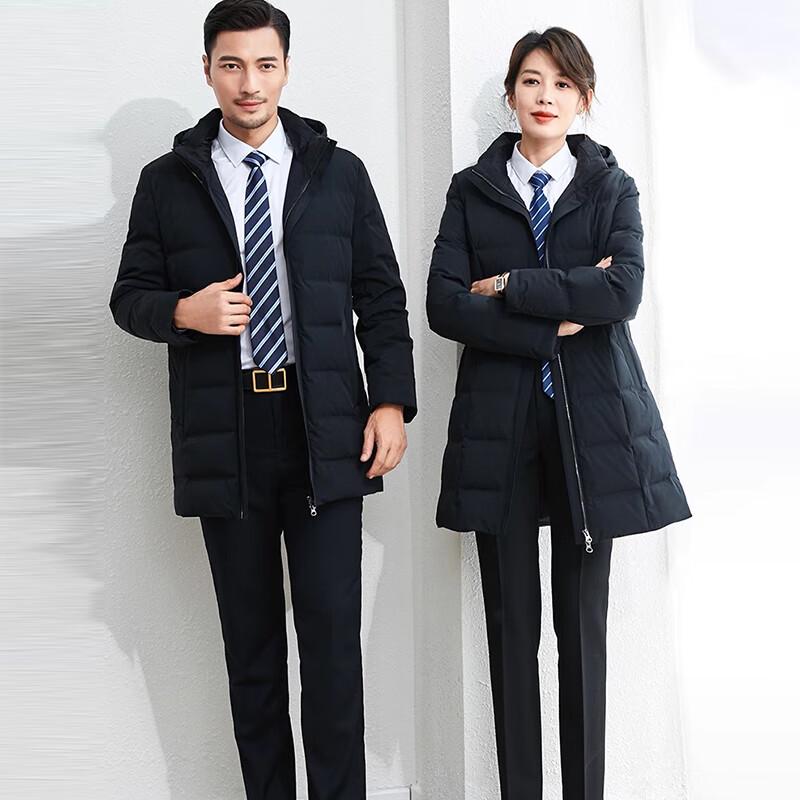 Tluoman Unisex Mid-length Hooded Down Jacket