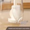Long Handle Silicone Cup Brush with Soft Bristles for Blender, Glass, and Bottle Cleaning