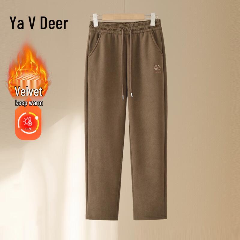 Yalu Women's High-Waist Fleece-Lined Warm Winter Pants