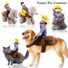 Ropa de Jinete Vaquero para Perro Mascota con Sombrero Traje Lindo para Decoraciones de Fiesta de Halloween Navidad Disfraz Cosplay para Cachorros