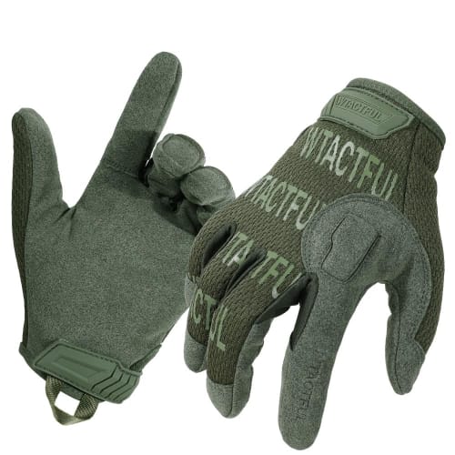 WTACTFUL Airsoft Tactical Gloves, Motorcycle Gloves, Full Finger, Green, Size L, for Survival Games, Bicycles, Cycling, Mountaineering, Commuting, Fis