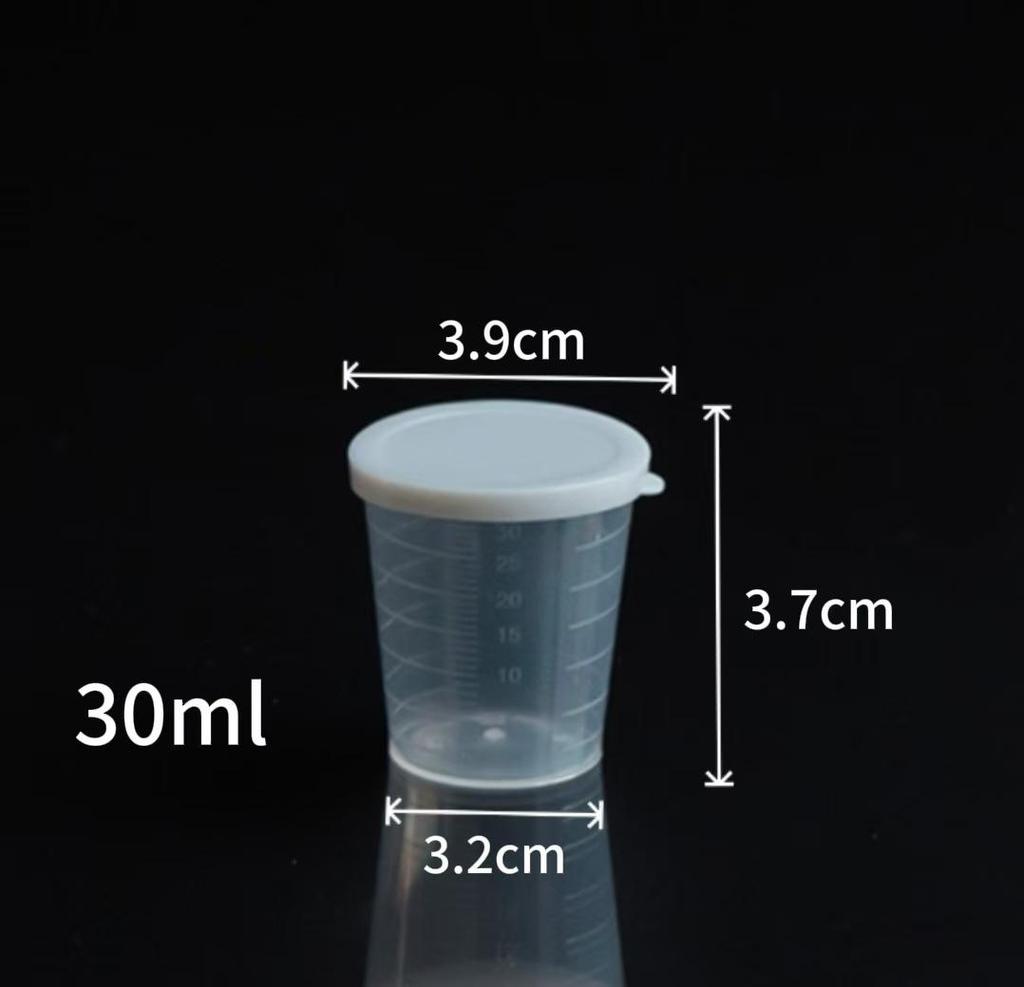 Transparent PP Measuring Beaker with Handle - Graduated Milliliter Cylinder, Thickened for Laboratory and Pesticide Use