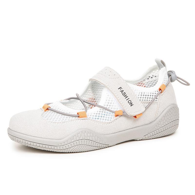 New Summer Sports Mary Jane Shoes Soft Soles Are Not Tired Feet Flat Mesh Single Shoes Breathable Bag Head Sandals Women