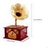 Antique Gramophone Music Box Tabletop Display Phonograph Model 12x11x23cm for Home Office Jewelry