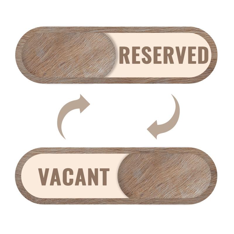 Restaurant Door Privacy Sign Booked Slider Indicator Signs Hanger Logo Sticker For Conference Meeting Progress Office