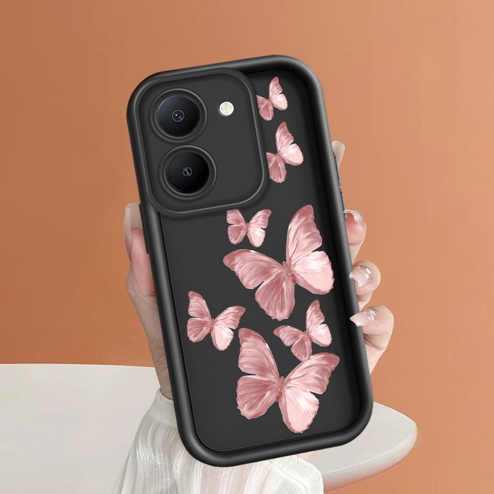 Soft Silicone Square Ladders Cartoon Pattern Full Cover Camera Protection Shockproof Case for iPhone Infinix Tecno Vivo