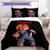 Set de lenjerie de pat Chucky cu nume personalizat 3 buc. Închidere cu fermoar pentru husa de pilotă Include 1 husă de pilotă și 2 fețe de pernă, Moale și confortabil pentru toate anotimpurile.