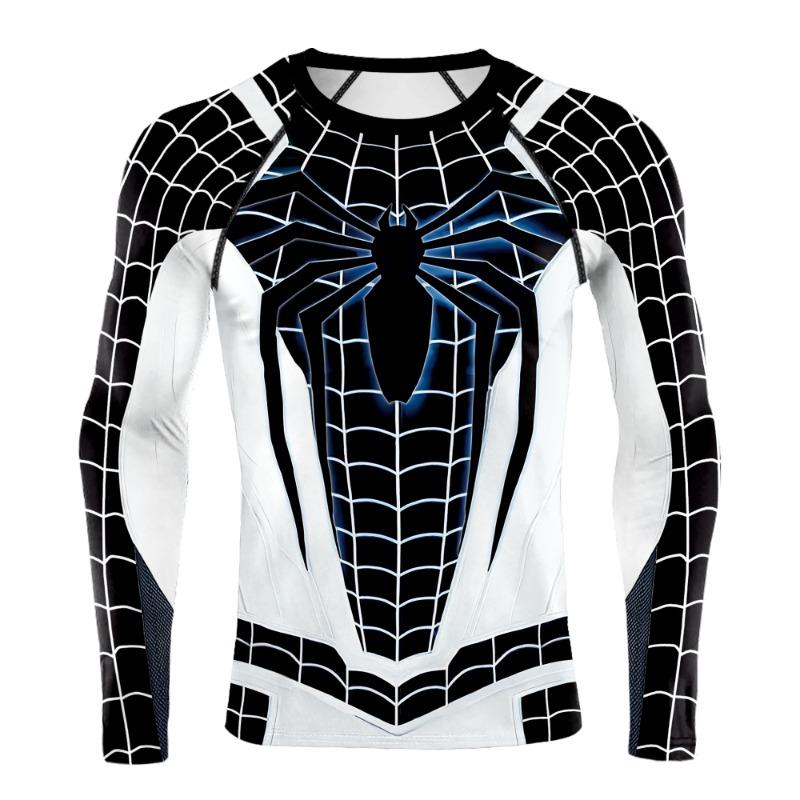 3D Printed Men's Long Sleeve T-shirt Superhero Tee Casual Loose Fitness Sports Tops Street Clothes