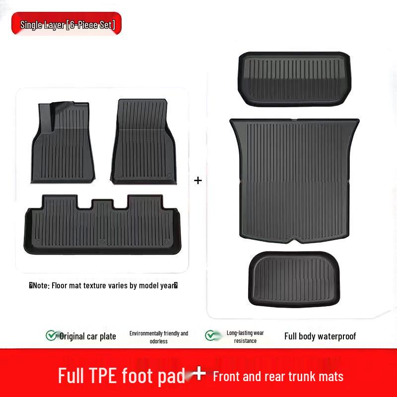 Tesla Model Y/3 Refresh TPE Full Coverage Floor Mats - Car Modification Accessories
