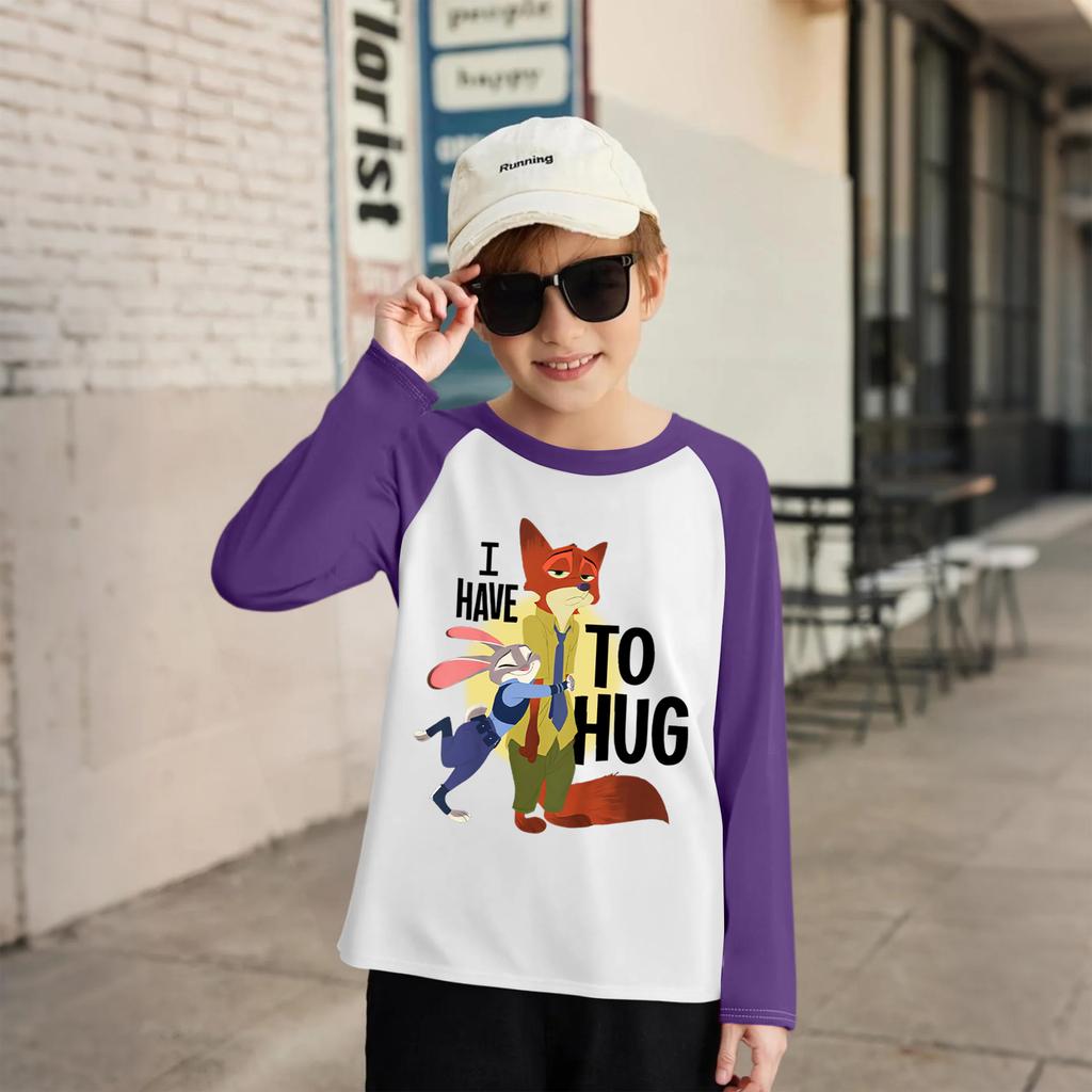 Children's Fashionable And Comfortable Round Neck Printed Loose Long-sleeved Top