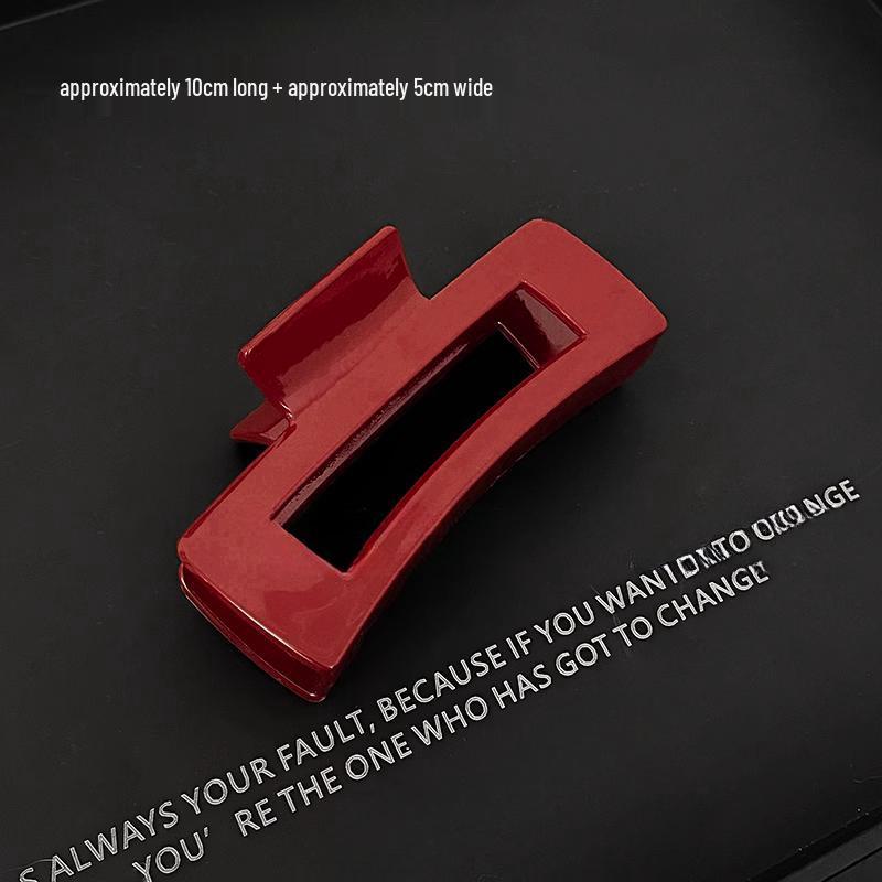 Festive Red Claw Hair Clip for Women - New Year and Christmas 2023