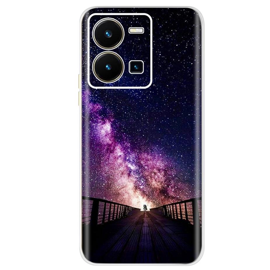 

Чехол для Vivo Y35 Милый Рисованный Чехол Силиконовый Мягкий Fundas Защитный Чехол для Телефона Для Vivo Y35 Y 35 VivoY35 Чехол для Телефона 6.58 Capa Vivo Y35