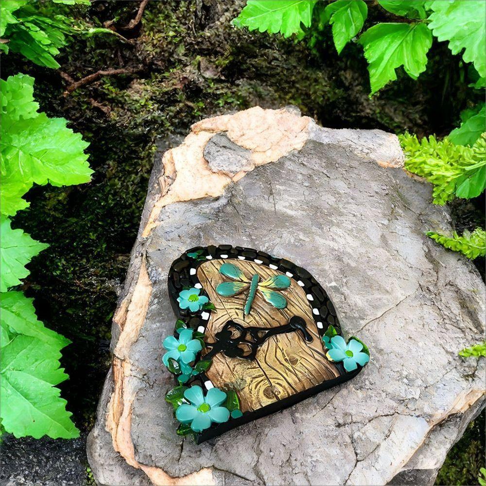 Fairy House Accessories Fairys Door Desk Ornament Vintage Wood Miniature Fairy Garden Door
