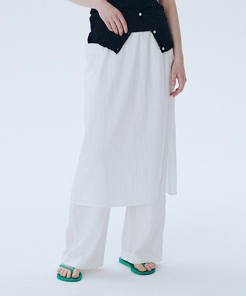 AHWE Layered Skirt Pants_White