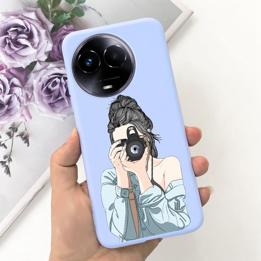 Shockproof Case For Realme 11 5G / Realme 11X Phone Cover Fashion Girls Soft Silicone Funda For Realme11 11 X 2023 RMX3785 Coque
