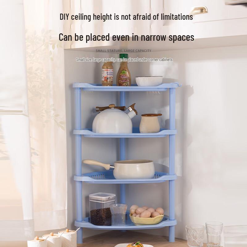 HOUYA 4-Tier Floor Bathroom Storage Shelf