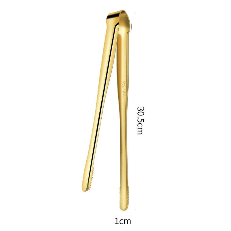 Food Tongs Portable Barbecue Stainless Steel Kitchen Steak Salad Clamp Serving Buffet Clip Cooking BBQ Tweezer Gadgets for Home