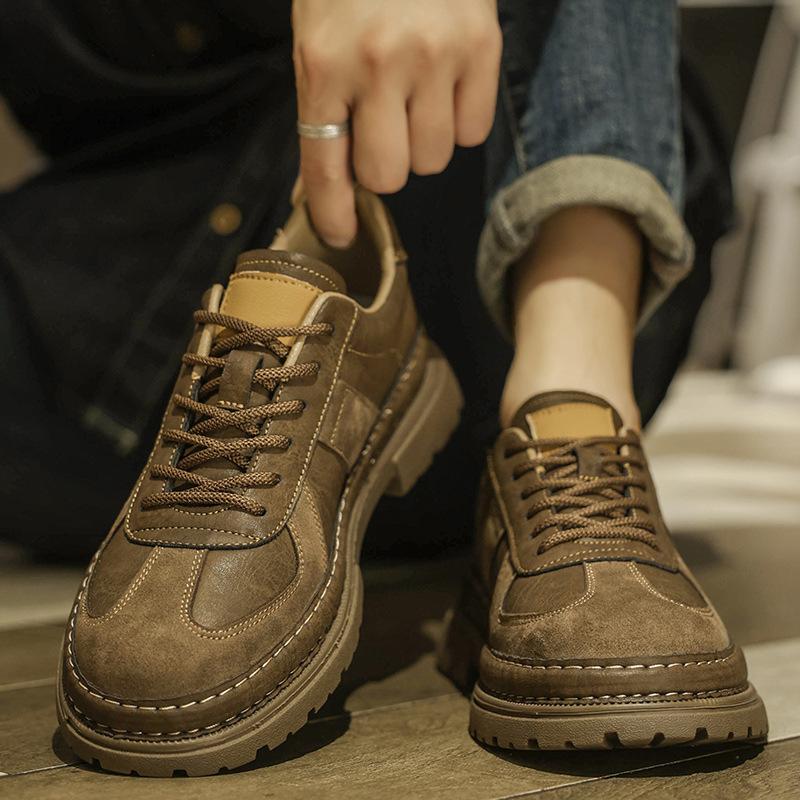 Shoes new retro British casual leather shoes men s low-top Martin boots autumn and winter 39