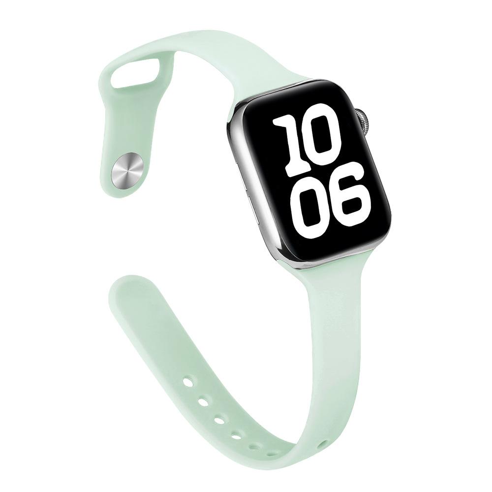 Slim Waist Silicone Watch Strap for Apple Watch Series 1-12, Ultra 1-3, SE3
