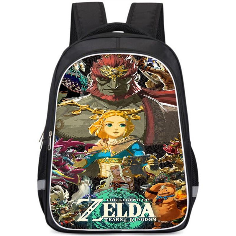 Ruime rugzak met Zelda-thema voor kinderen, lichtgewicht en ergonomische schooltas