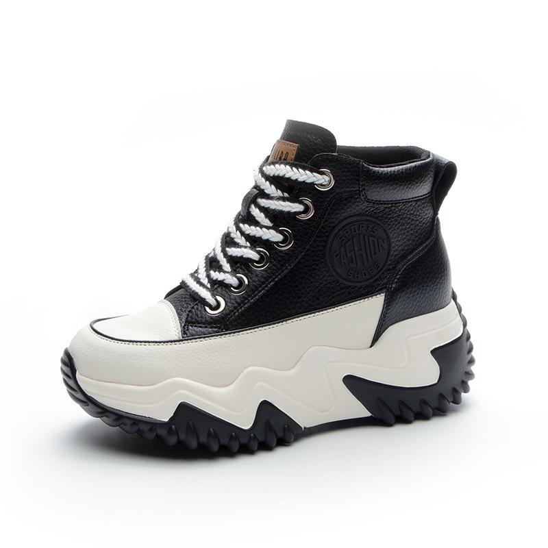 Women's shoes new spring, summer, autumn and winter shoes versatile thick-soled mesh breathable high-top white shoes women's tide