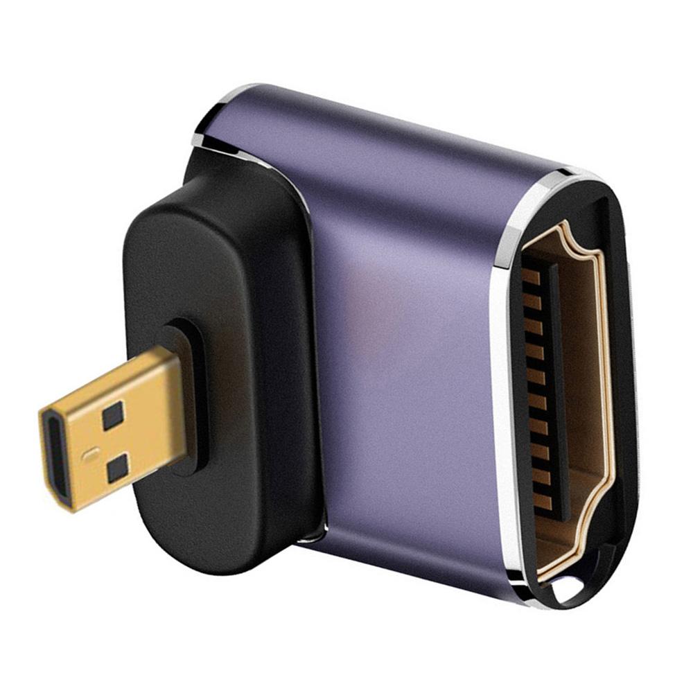 

HD-023-D8K04 UHD 8K 60Hz Video Output Micro HDMI Male to HDMI 2.1 Female Converter Projector Laptop Computer Gold-Plated HDMI Adapter As Shown A