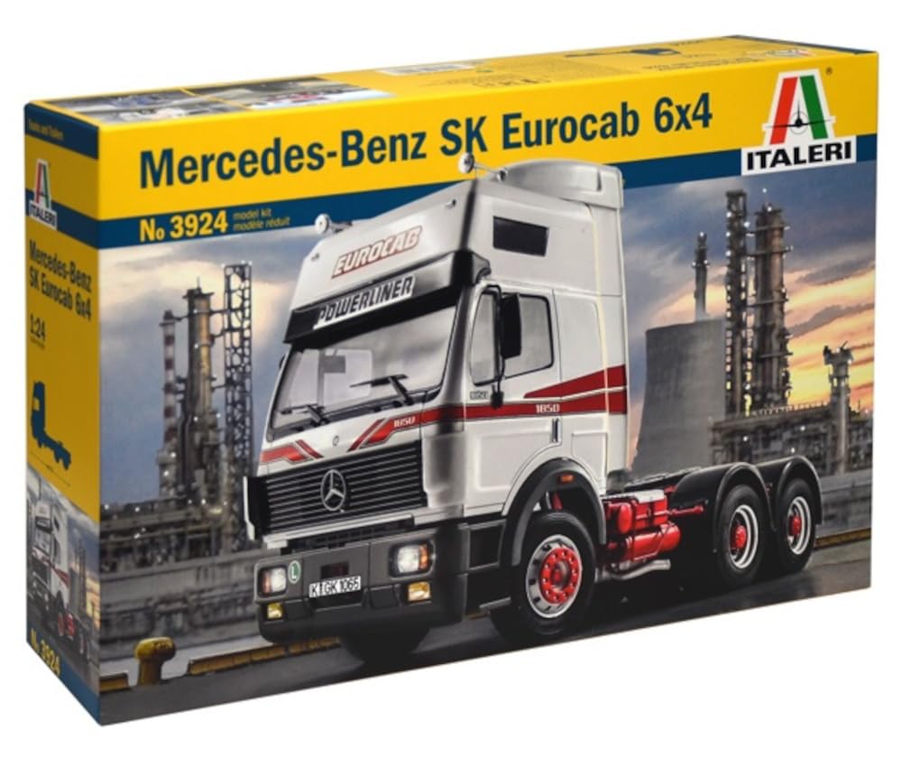 

PLATZ Italeri MB SK Eurocab 6x4 Tractor Head Plastic Model Kit IT3924 1/24 (Car)