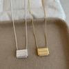 Real Gold Silver Plated Copper Snake Chain Chokers Unique Design Double Metallic Knitted Bag Pendant Necklaces for Women