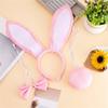 Halloween Cosplay Accessory Set Cartoon Rabbit Headband Bowtie Tail Fashion Headwear for Carnivals Costume Supply