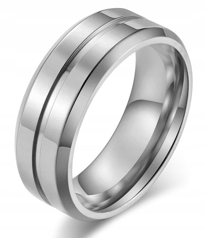 Wedding Ring Silver Steel Jewelry 316L Size 22 Eu22 Us10