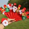 6pcs Christmas Clap Bracelets Xmas Slap Bands Santa Claus Snowman Reindeer Bear Xmas Decorations Party Favors Gifts