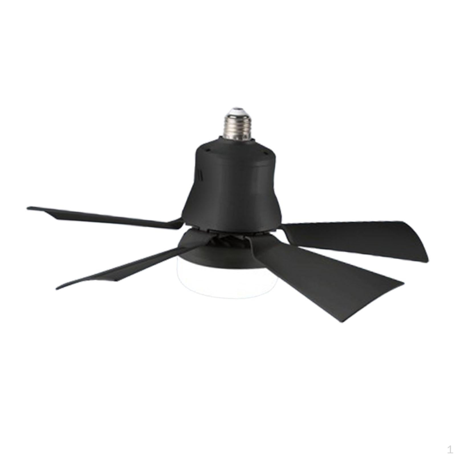 

Потолочный вентилятор с подсветкой, регулируемой скоростью ветра, пультом дистанционного управления, розетка для крыльца чёрный