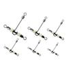 15Pcs Swivels Barrels Rolling Swivels Fishing Tackle Rig Swivels 3 Way Swivels with Glow Beads