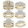 Three Heroes European & American Couple Zircon Rings - South American Women's Jewelry Collection