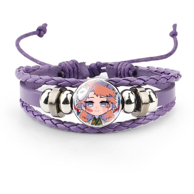 

Fashionable Demon Slayer Anime Character Leather Bracelet For All Genders 26901504