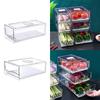 Pojemniki z szufladami lodówki Przezroczysty wielofunkcyjny pojemnik do przechowywania żywności, organizer do lodówki