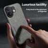 KEYSION Luxury Retro PU Leather Phone Case for VIVO V60 Soft Silicone+PC Shockproof Phone Back Cover for VIVO V60 5G