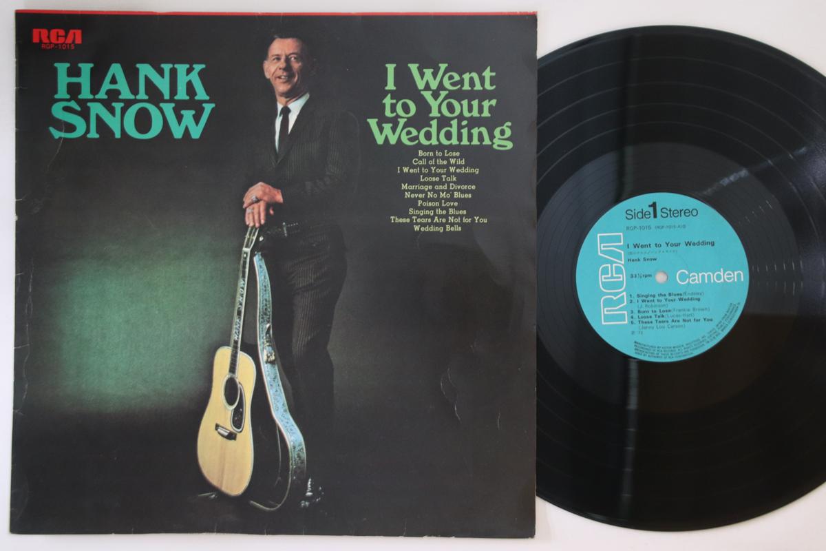 

LP Record HANK SNOW I Went To Your Wedding RGP1015 RCA 1972 Japan CountryFolk Used