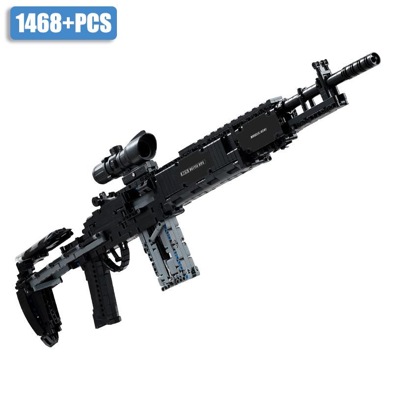 Military Gun MK14 Battle Rifle Army M24 Sniper Rifle Model Building Blocks Set Weapon Bricks Kits Toys For Children Boys Gifts