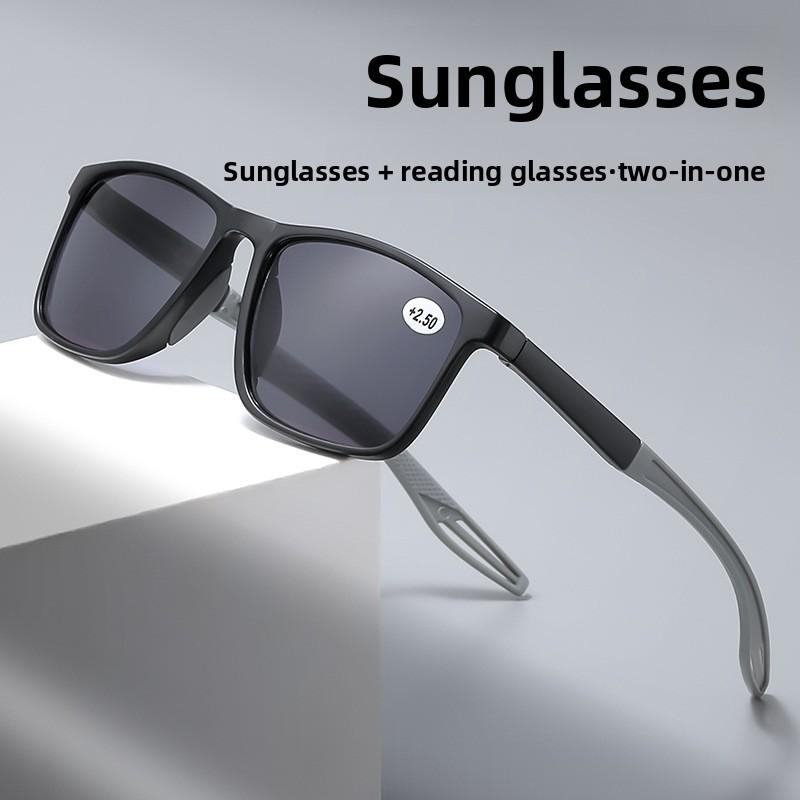 Fashionable Square Frame UV-Protective Presbyopia Glasses Blue Light Blocking HD Reading Glasses Classic Driving Shades