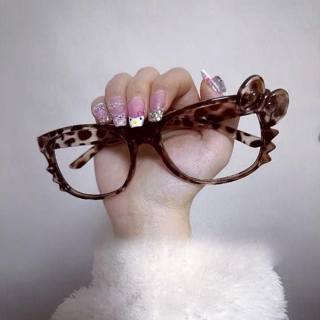 

Korean Fashion Kawaii Emo Glasses Frame NO Lenses Women Optical Harajuku Cute Eyeglasses Frames Y2k Glasses Outfits Fake Glasses