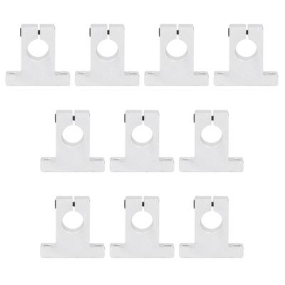 10 Pièces SK16 Support de Rail de Mouvement Linéaire Alliage d'Aluminium Support de Guidage d'Arbre Linéaire pour Accessoire de Rail