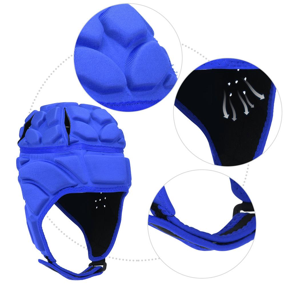 Professional Football Baseball Sports Helmet Rugby Goalie Roller Hat Head Guard ProtectorBlue L
